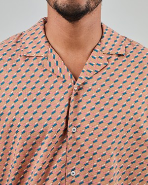 Icecream Sandwich Aloha Shirt Blue from Brava Fabrics