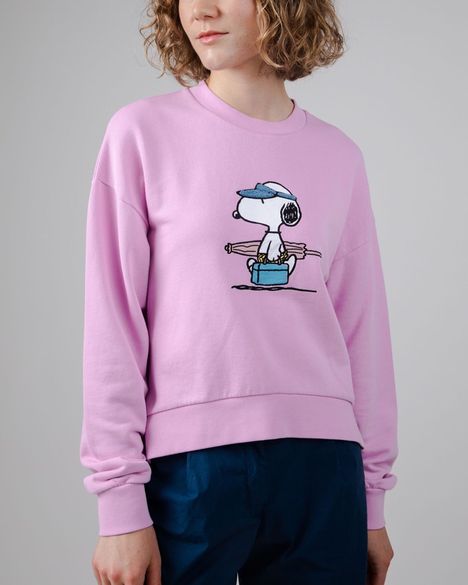 Peanuts Beach Sweatshirt Pink from Brava Fabrics