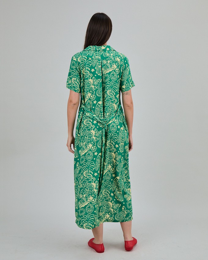 Asis Percales Crocodylus Long Dress Green from Brava Fabrics