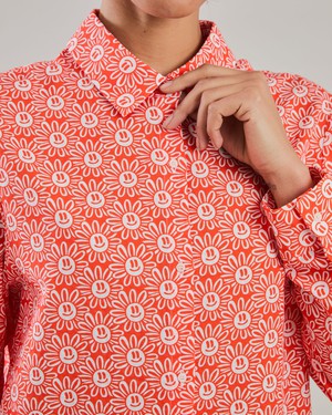 Asis Percales Daisy Regular Blouse Red from Brava Fabrics