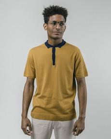 Navy Ochre Polo Shirt via Brava Fabrics