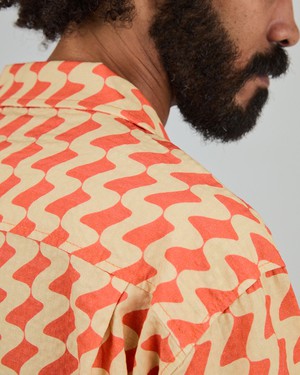 Gum Aloha Shirt Rust Red from Brava Fabrics