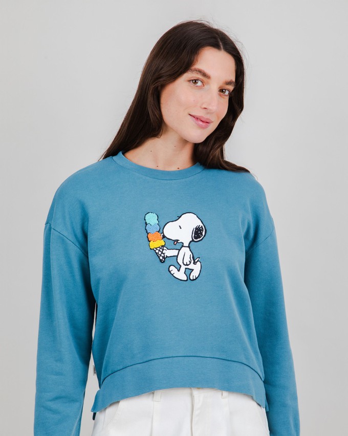 Peanuts Icecream Sweatshirt Blue from Brava Fabrics