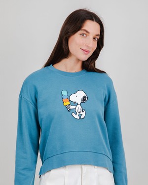 Peanuts Icecream Sweatshirt Blue from Brava Fabrics
