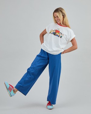 Peanuts Retro Friends Scoop Tee Ecru from Brava Fabrics