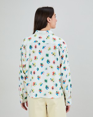 Mini Flower Boxy Blouse Ecru from Brava Fabrics