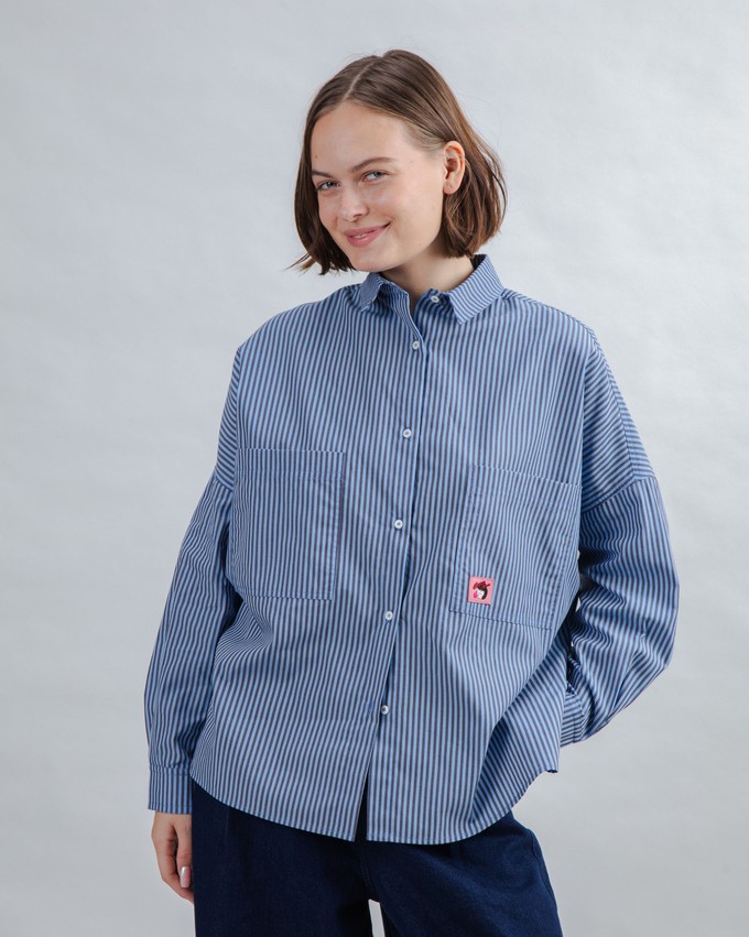Oversize Stripes Gum Shirt from Brava Fabrics