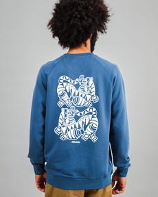 Asis Percales Tigris Sweatshirt Blue via Brava Fabrics