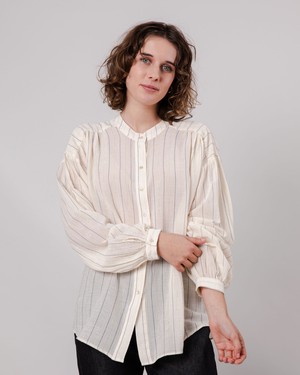 Stripes Boho Blouse Ecru from Brava Fabrics