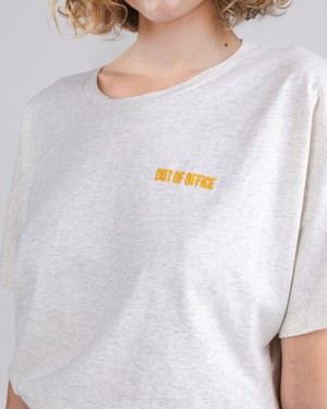 Out of Office Cotton Tee Cream from Brava Fabrics