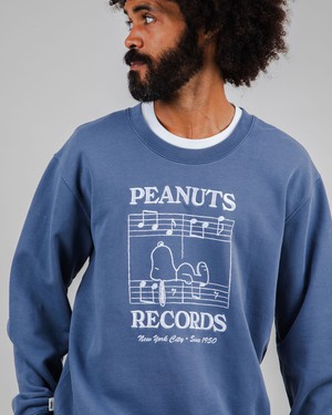 Peanuts Classic Records Sweatshirt Blue from Brava Fabrics