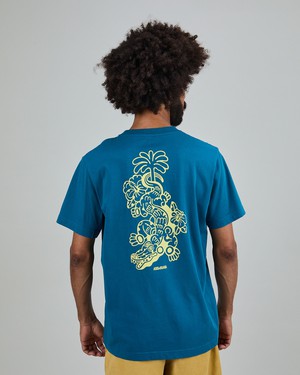 Asis Percales Crocodylus T-Shirt Blue from Brava Fabrics