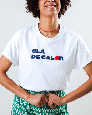 Ola de Calor Oversize Tee  White from Brava Fabrics