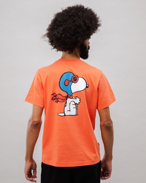 Peanuts Flying Ace Baumwoll-T-Shirt Roter Ton from Brava Fabrics