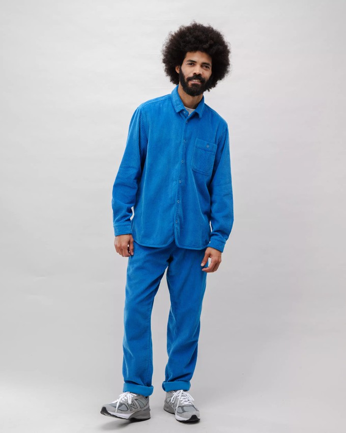 Project Cece | Corduroy Overshirt Blue