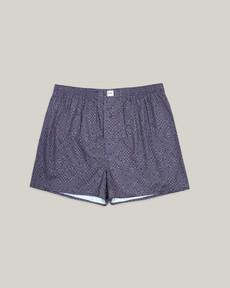 Pixel Boxer Navy via Brava Fabrics