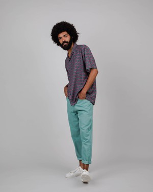 Asis Percales Heart Aloha Green from Brava Fabrics