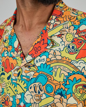 Asis Percales Party Animal Aloha Shirt from Brava Fabrics
