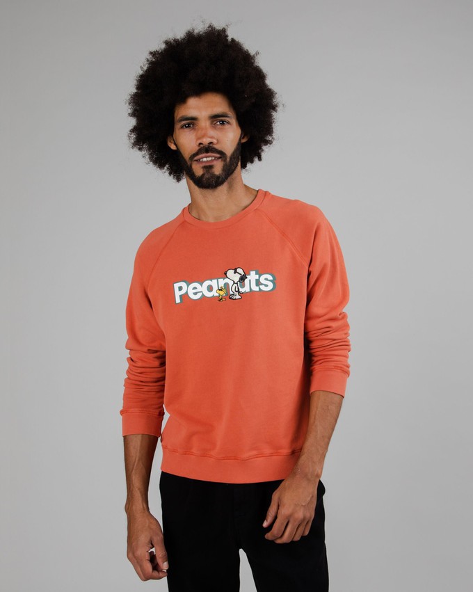Peanuts Snoopy & Woodstock Sweatshirt Red from Brava Fabrics