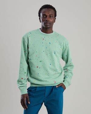 Splash Paint Sweatshirt Green from Brava Fabrics