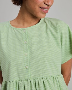 Checks Oversize Shorts Dress Green from Brava Fabrics