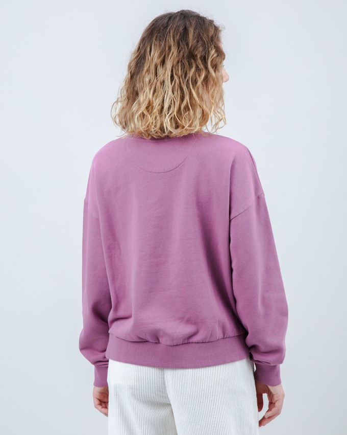 Peanuts Snoopy Doghouse Rounded Cotton Sweatshirt Grape from Brava Fabrics