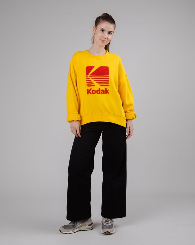 Kodak Logo Rounded Sweatshirt Yellow from Brava Fabrics