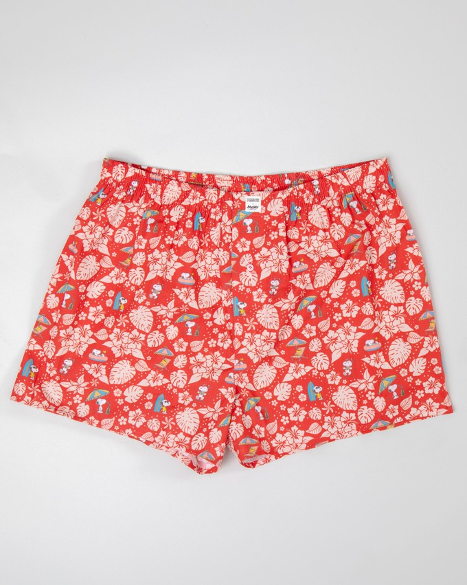Peanuts Tropical Boxer Red from Brava Fabrics