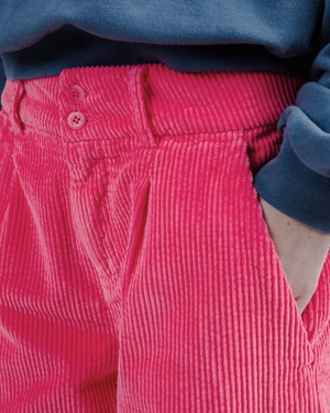 Corduroy Pleated Pants Pink from Brava Fabrics