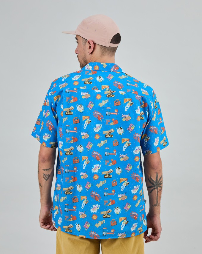 Summer Ice Cream Aloha Shirt Blue from Brava Fabrics