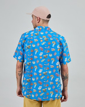 Summer Ice Cream Aloha Shirt Blue from Brava Fabrics
