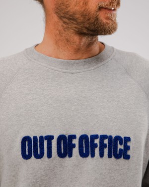 Out of Office Cotton Sweatshirt Grey Melange from Brava Fabrics