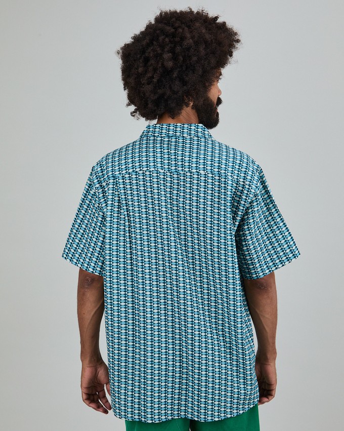 Sardinas Aloha Shirt Blue from Brava Fabrics