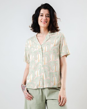 Borneo Aloha Blouse Ecru from Brava Fabrics