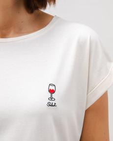 Salut Scoop Cotton Tee Ecru via Brava Fabrics