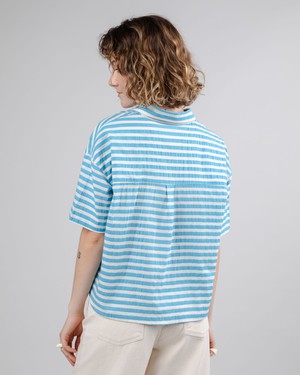 Stripes Cropped Blouse Blue from Brava Fabrics