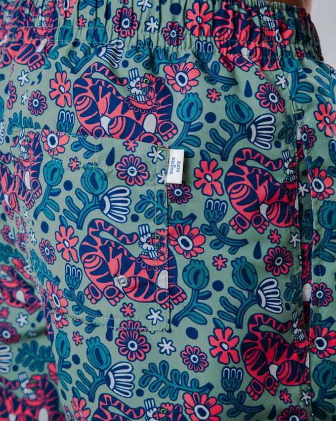 Asis Percales Tigris Swimwear  Light Green from Brava Fabrics