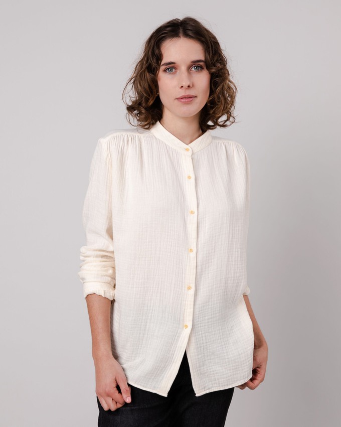 Bubble Mao Blouse Ecru from Brava Fabrics Bubble Mao Blouse Ecru from Brava Fabrics