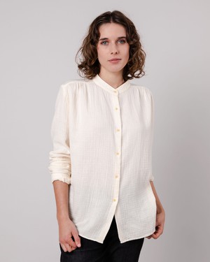 Bubble Mao Blouse Ecru from Brava Fabrics Bubble Mao Blouse Ecru from Brava Fabrics