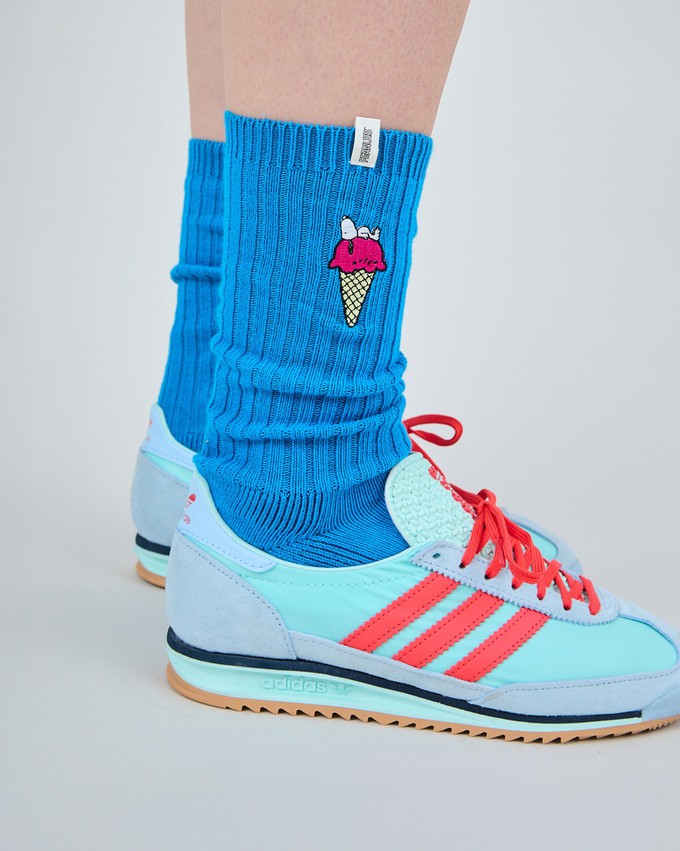 Peanuts Gelato Socks Blue from Brava Fabrics