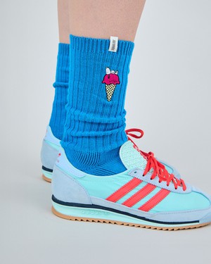Peanuts Gelato Socks Blue from Brava Fabrics