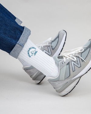 Peanuts Records Deejay Socks White from Brava Fabrics