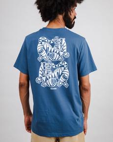 Asis Percales Tigris Regular T-Shirt Blue via Brava Fabrics