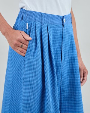 Checks Midi Skirt Blue from Brava Fabrics