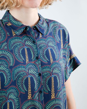 Borneo Batwing Blouse Navy from Brava Fabrics