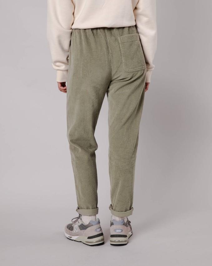 Patch Pocket Corduroy Pants Pale Green from Brava Fabrics