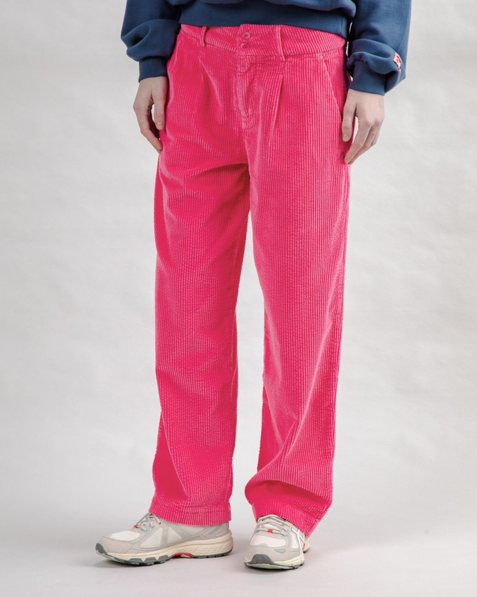Corduroy Pleated Pants Pink from Brava Fabrics