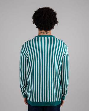Stripes Cotton Sweater Green from Brava Fabrics