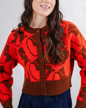 Heart Wool Cropped Cardigan from Brava Fabrics