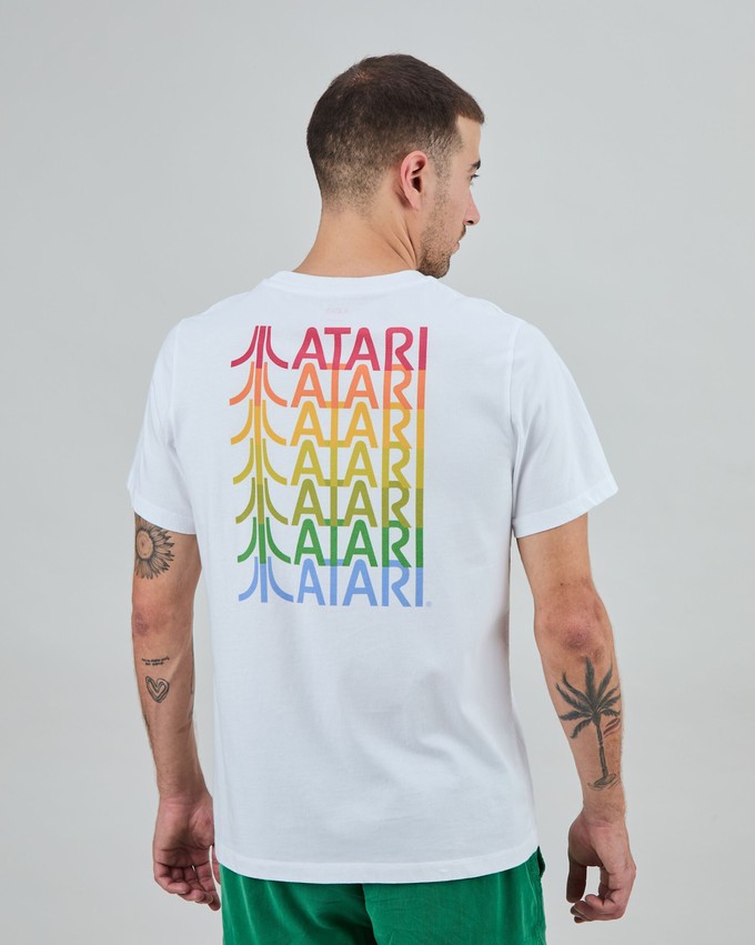 Atari Telescopic Logo T-Shirt White from Brava Fabrics